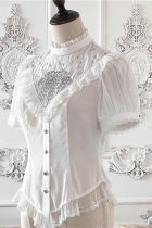 The Holy Cross Stained Glass Window Gothic Lolita Blouse