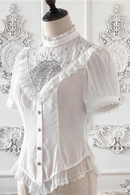 The Holy Cross Stained Glass Window Gothic Lolita Blouse