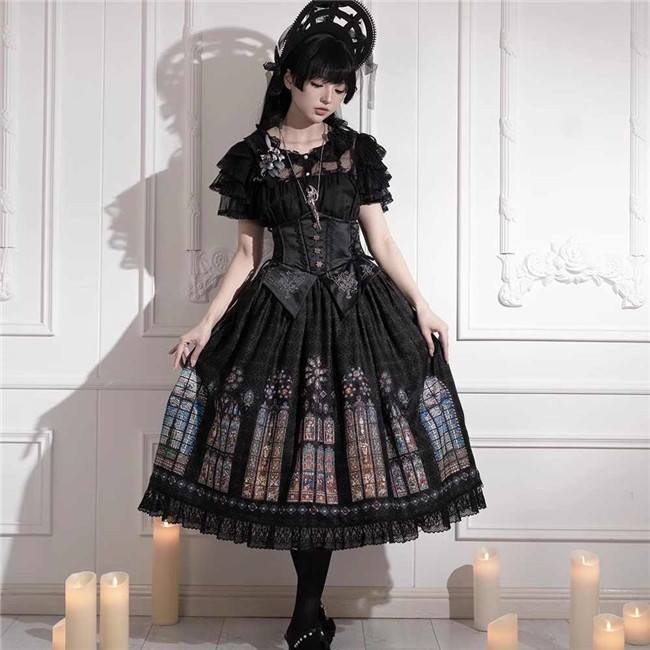 The Holy Cross Stained Glass Window Gothic Skirt