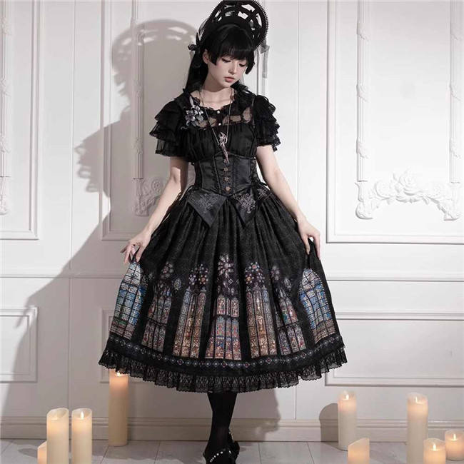 The Holy Cross Stained Glass Window Gothic Skirt