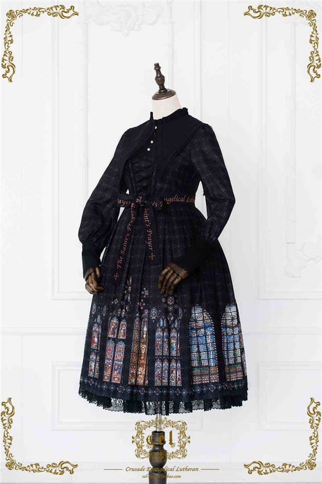 The Holy Cross Stained Glass Window Gothic Lolita Dress