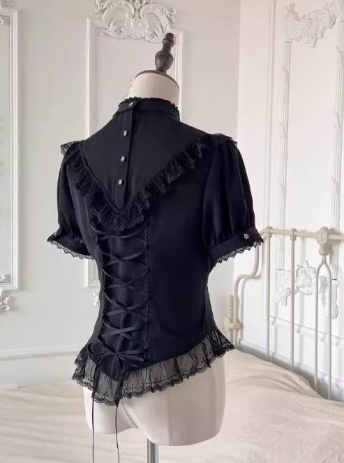 The Holy Cross Stained Glass Window Gothic Lolita Blouse