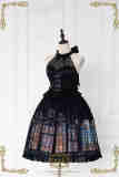 The Holy Cross Stained Glass Window Gothic Lolita Jumper Dress