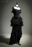 LingXi Nightfall Maste Gothic Fishbone Skirt, Top, Coat and Necklace
