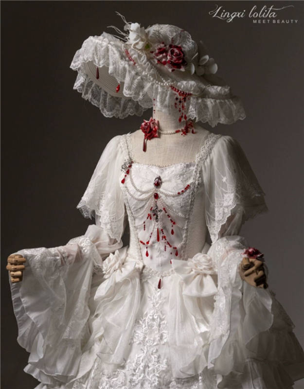 Nightmare Lilith White Gothic Lolita Hat