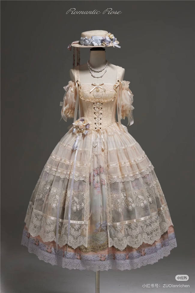 Romantic Rose Elegant Lolita Skirt, Top and Blouse