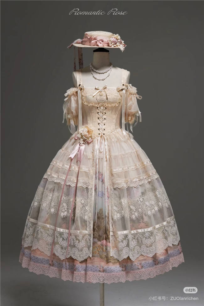 Romantic Rose Elegant Lolita Skirt, Top and Blouse