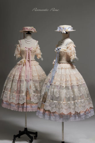Romantic Rose Elegant Lolita Dress and Overskirt