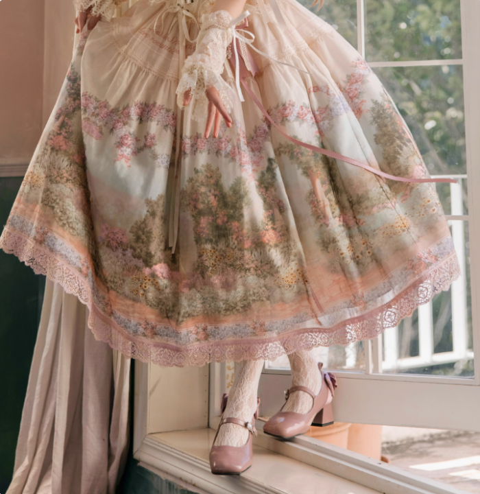 Romantic Rose Elegant Lolita Skirt, Top and Blouse