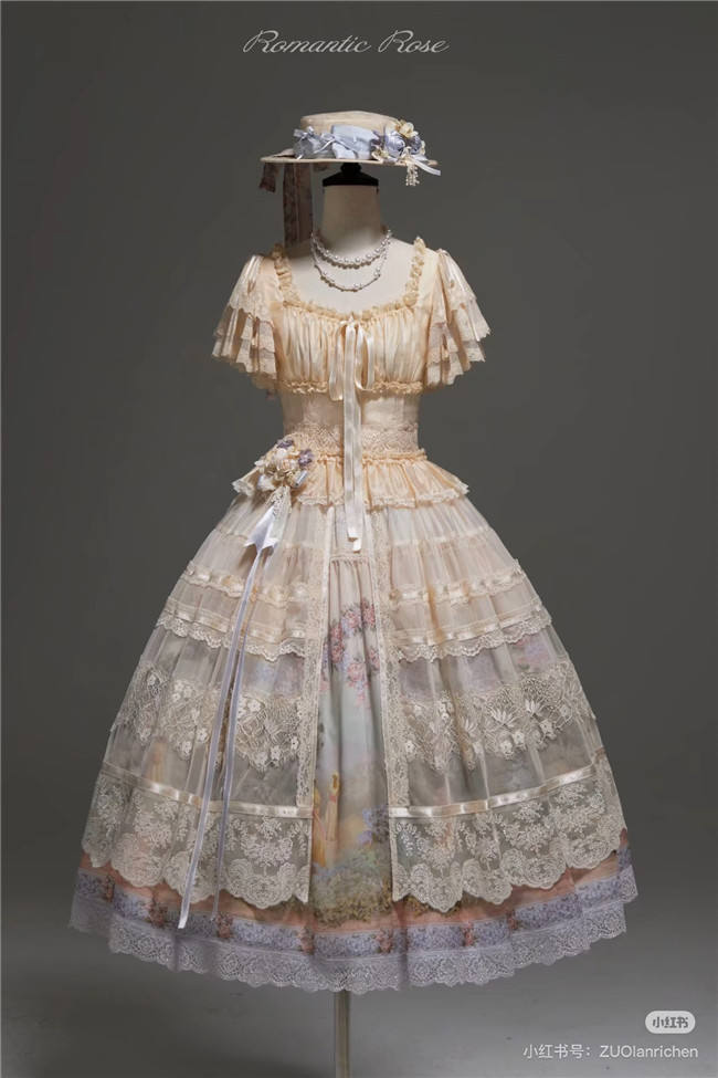 Romantic Rose Elegant Lolita Skirt, Top and Blouse