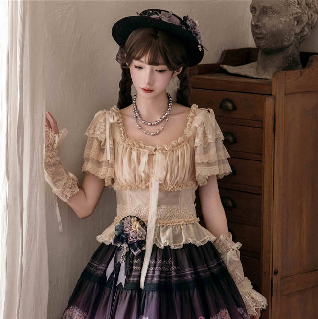 Romantic Rose Elegant Lolita Skirt, Top and Blouse
