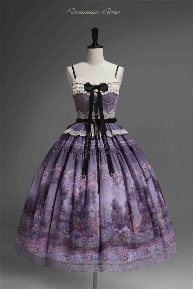 Romantic Rose Elegant Lolita Dress and Overskirt