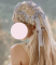 Apricot Blue Flower Side Clip
