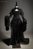 LingXi Nightfall Maste Gothic Fishbone Skirt, Top, Coat and Necklace