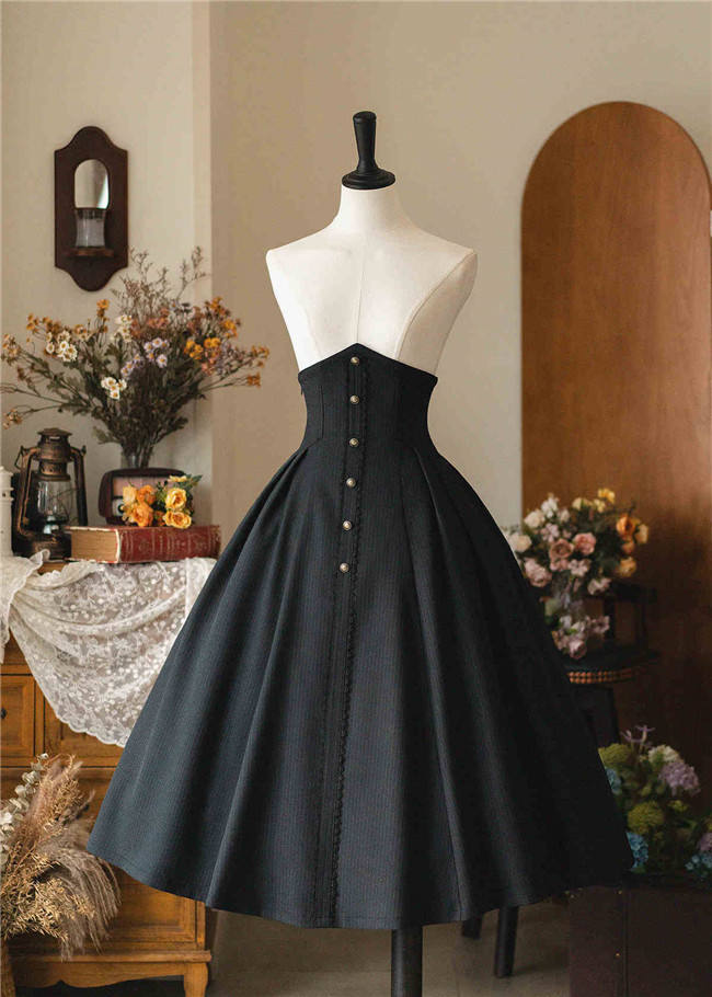 Forest Wardrobe Forest Letterhead Stripe Lolita Skirt, Coat and Blouse