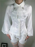 Little Dipper Dark Prints Gothic Lolita Blouse and Necktie