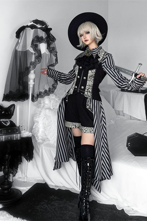 Little Dipper Astrologer Stripe Ouji Lolita Blouse