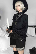 Little Dipper Dark Prints Gothic Lolita Blouse and Necktie