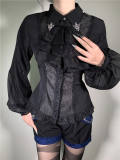 Little Dipper Dark Prints Gothic Lolita Blouse and Necktie