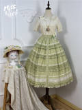 Miss Point Kitty and Rose Unicolor Lolita Skirt