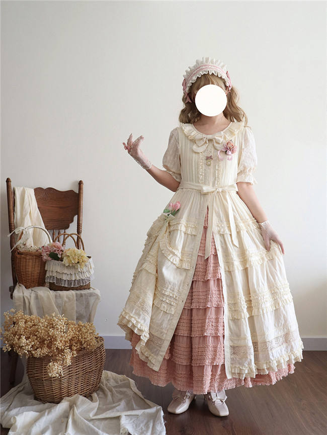 Miss Point Kitty and Rose Unicolor Lolita Dress