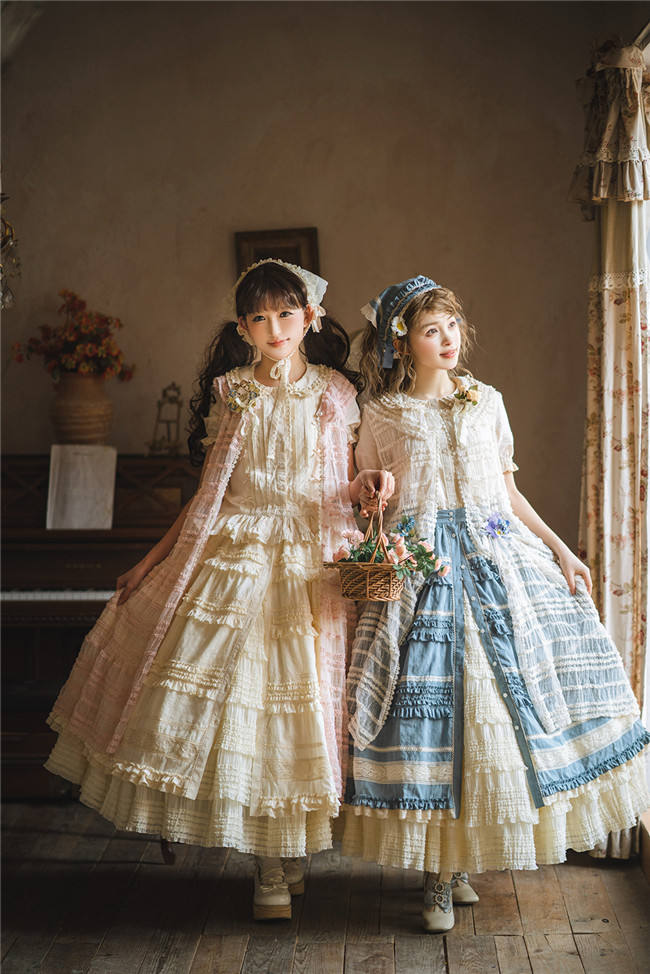 Miss Point Kitty and Rose Unicolor Lolita Skirt