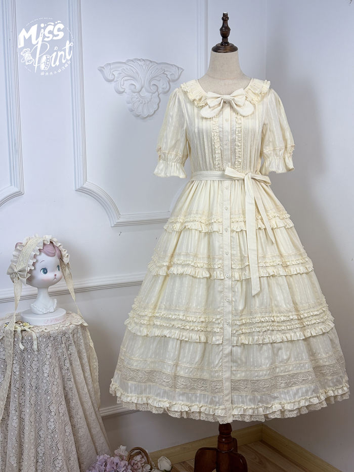 Miss Point Kitty and Rose Unicolor Lolita Dress