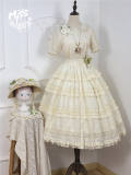 Miss Point Kitty and Rose Unicolor Lolita Skirt