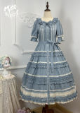 Miss Point Kitty and Rose Unicolor Lolita Dress