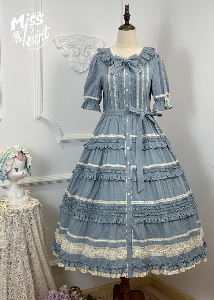 Miss Point Kitty and Rose Unicolor Lolita Dress