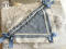 Blue triangular scarf