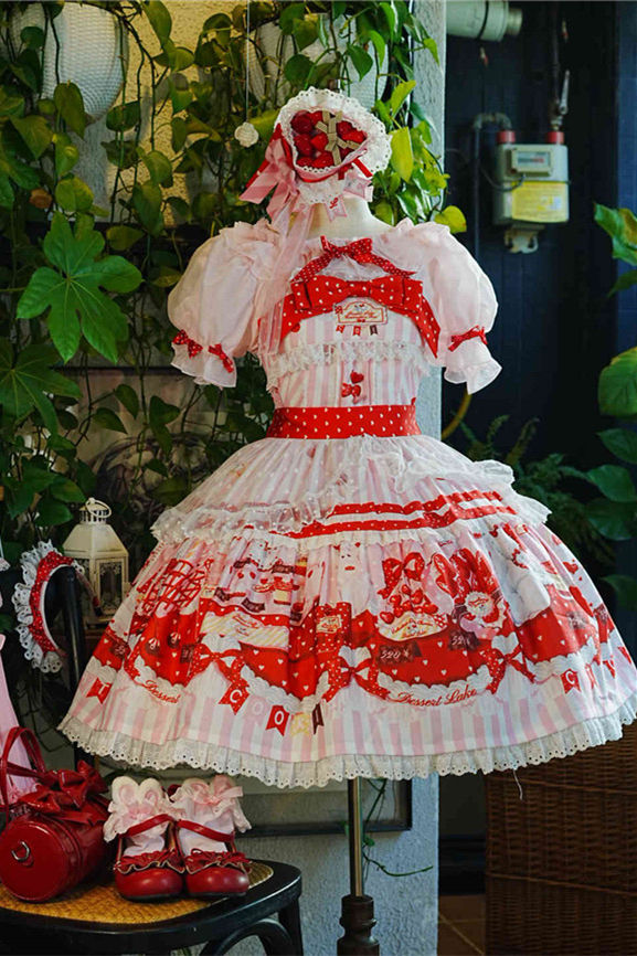 Dessert Lake Dog Convenience Store Sweet Lolita Dress