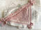 Pink triangular scarf