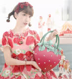 Pearls Bowknot Strawberry Lolita Bag