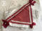 Red triangular scarf