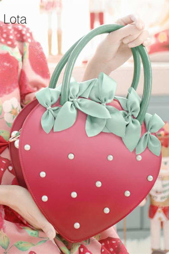 Pearls Bowknot Strawberry Lolita Bag