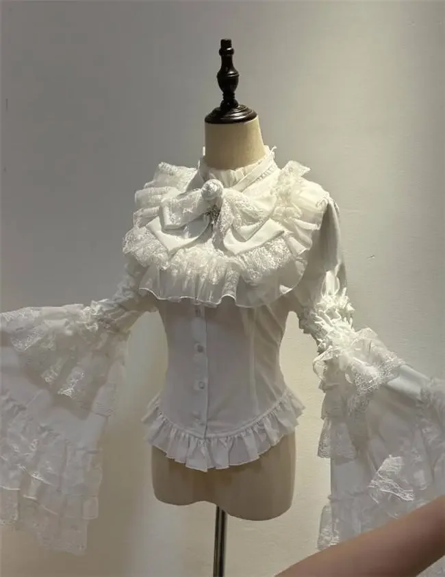 Nightingale Maiden Immortality Taboo Gothic Lolita Skirt, Tailing Corset and Blouse