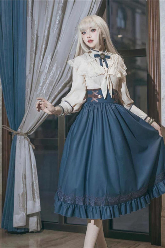 Unknown Song Vintage Lolita Skirt and Blouse