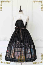 The Holy Cross Stained Glass Window Gothic Lolita Jumper Dress