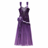 Mysterious Nocturne Purple Jumper Dress and Underskirt