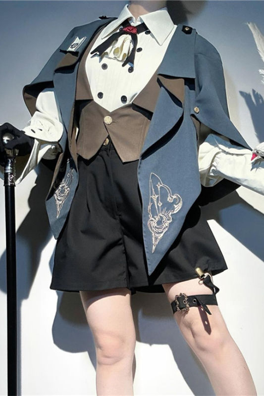 Narrative Poem Ouji Blouse, Vest and Short Pants