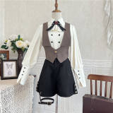 Narrative Poem Ouji Lolita Blouse, Vest, Blouse and Short Pants