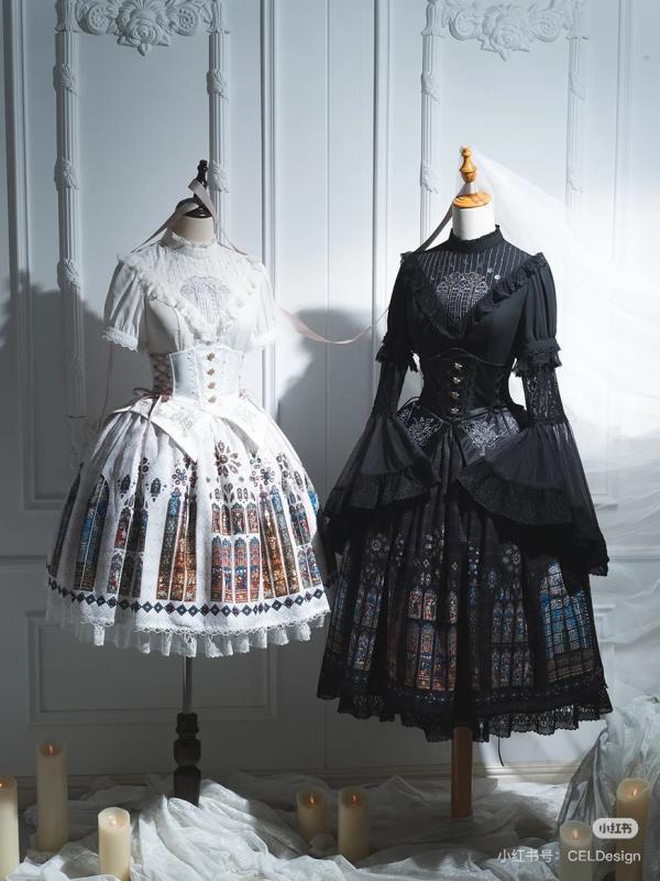The Holy Cross Stained Glass Window Gothic Skirt