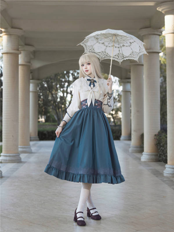 Unknown Song Vintage Lolita Skirt and Blouse
