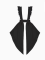 Black Irregular Apron