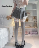 Roji Gray Velvet Lolita Tights and High Knee Socks
