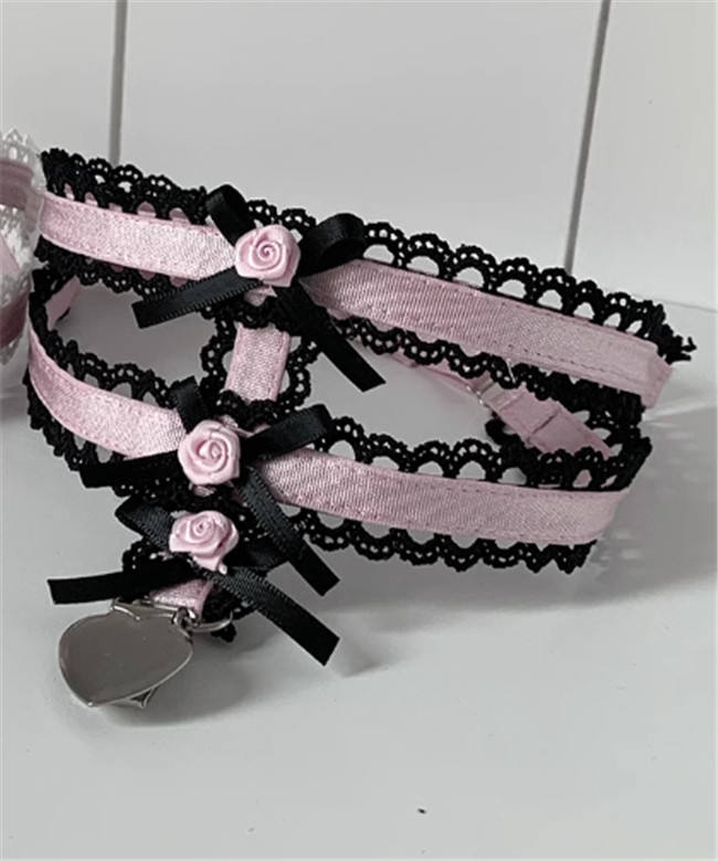 Roji Rose Lace Double Layers Elastic Garters