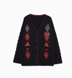 Kyouko & Harry Potter Collaborated Argyle Cardigan Harry Potter Clothes