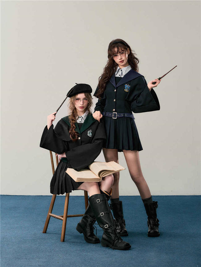 Kyouko & Harry Potter Co-signed Sailor Collar Dress with Detachable Cape Harry Potter Dress
