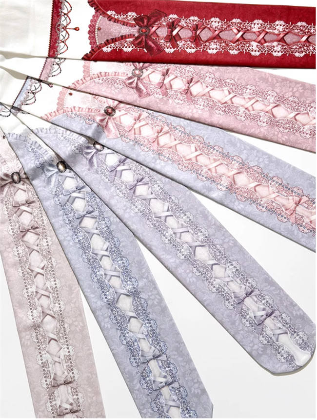 Red Maria Ribbon Bowknot Lolita Tights